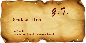 Grotte Tina névjegykártya